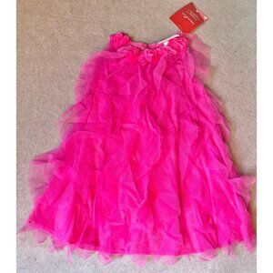 NWT American Girl Bright Pink Tulle Flower Dress Size 5 Lined